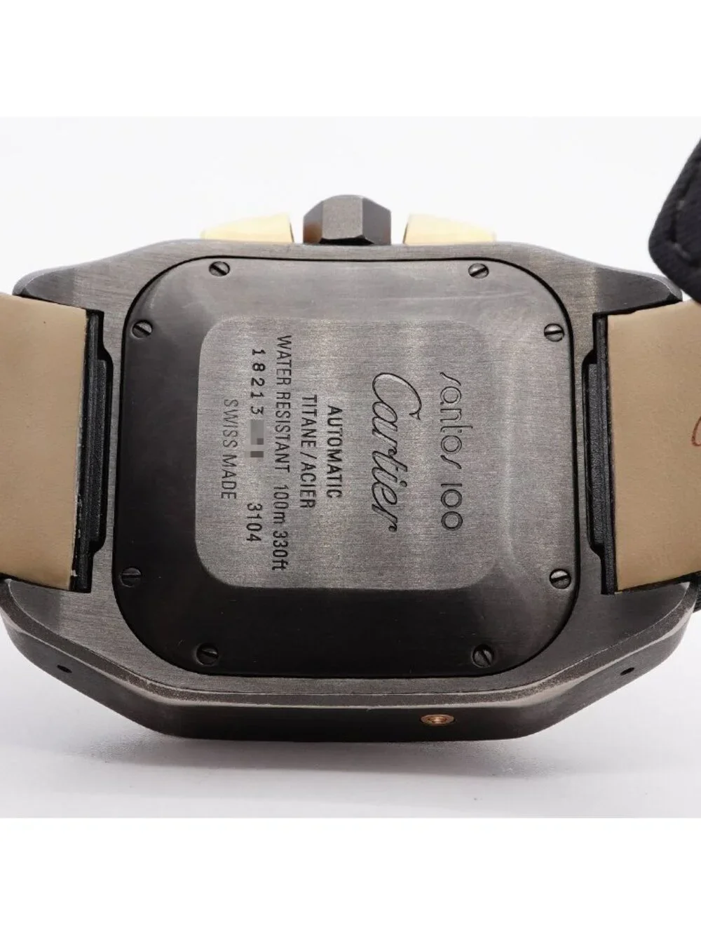 Cartier Santos 100 XL Chronograph Black Dial Watch